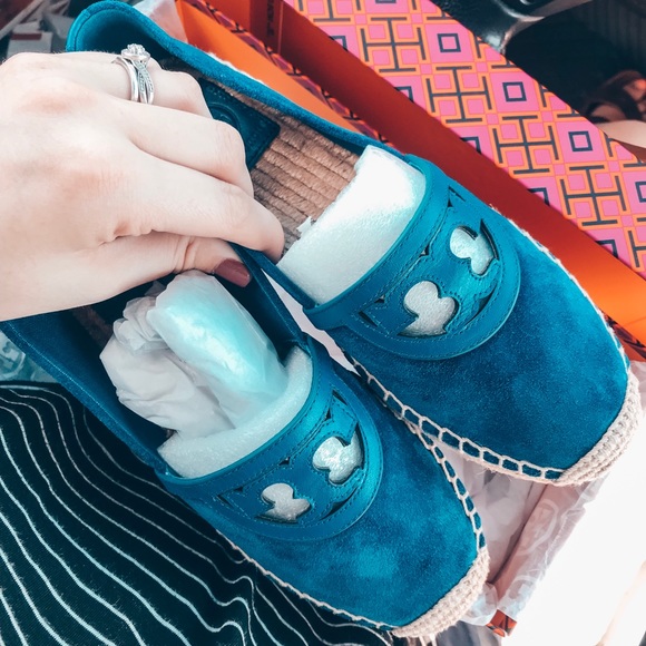 Tory Burch Shoes - NIB Tory Burch Jelly Blue Sidney Espadrilles  6